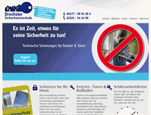 Tablet Screenshot of drechsler-sicherheitstechnik.de